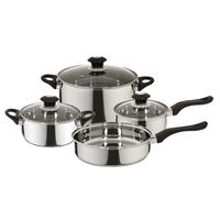 Batería de Cocina Acero Inoxidable Fantuzzi Corazza Plateado 7 Piezas