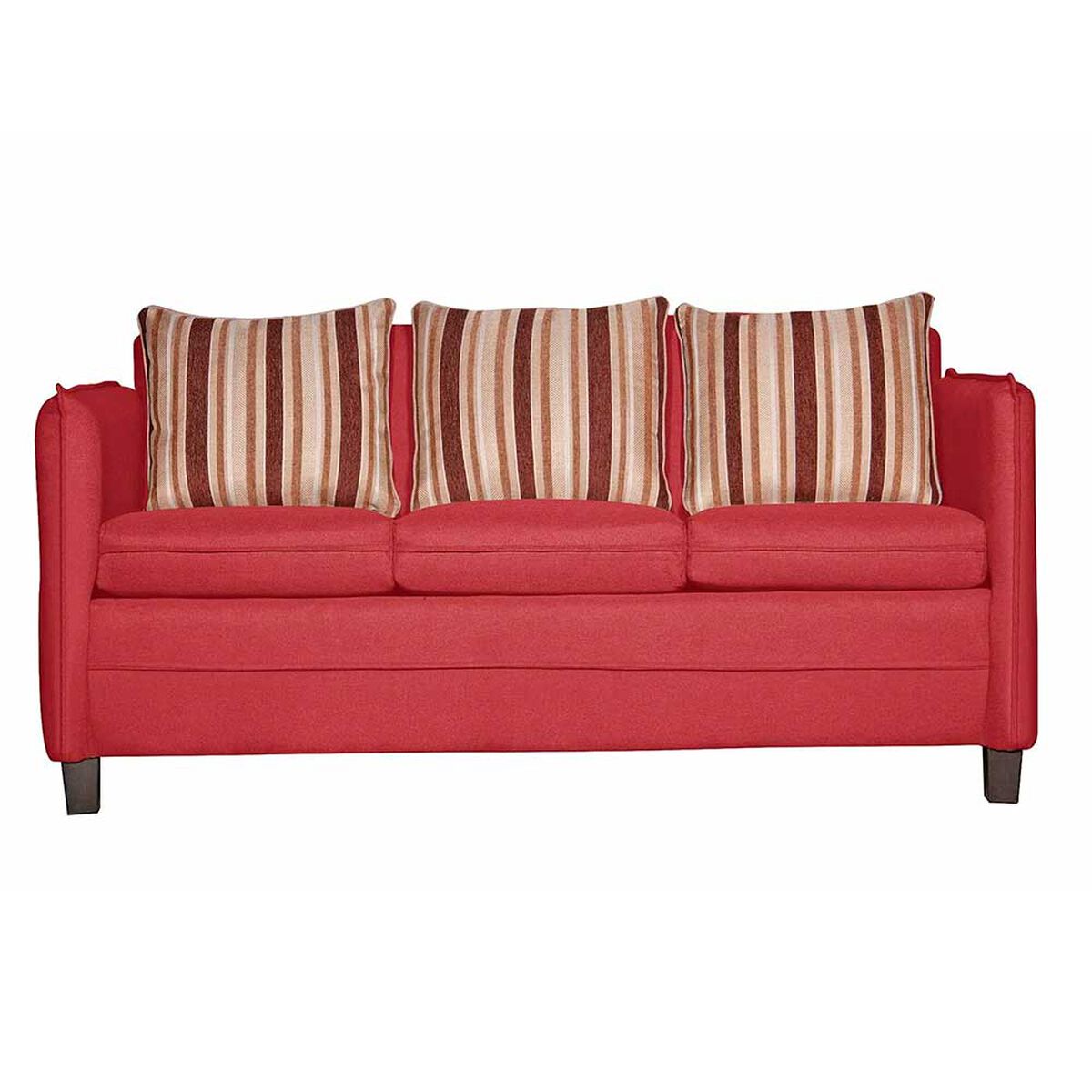 Juego de Living Ruzam Mobel Barcelona Sof&aacute; 3 Cuerpos + Dos Sillones 1 Cuerpo Lino Rojo