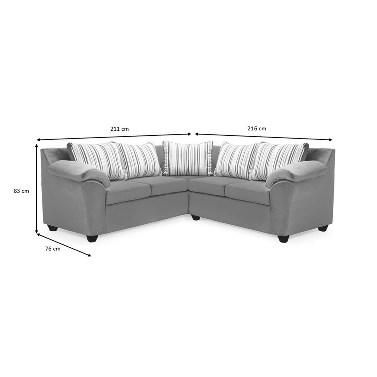 Seccional Muebles MPR Cattaleya 5 Cuerpos Rojo