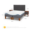 Cama Europea CIC Base Dividida King Alaska + Respaldo + 2 Veladores