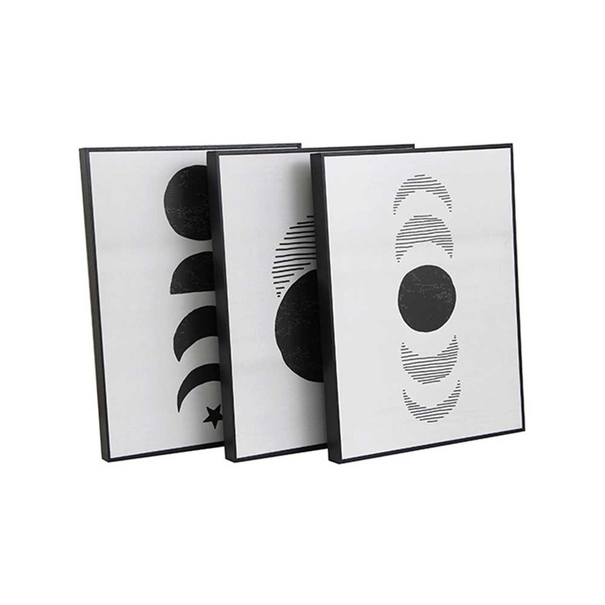 Set 3 Cuadros para Fotos Plástico Vgo 40 x 30 cm Negro