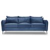 Juego de Living Innovamuebles Italia Felpa Sofá 3 Cuerpos + Sofá 2 Cuerpos Azul