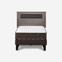 Cama Europea Rosen 1 Plaza New Ergo T + Respaldo Ferrera Gris