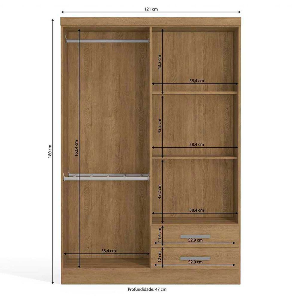 Cl&oacute;set Yardas S444 4 Puertas 2 Cajones