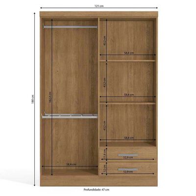 Imagen 2 del producto Clóset Yardas S444 4 Puertas 2 Cajones