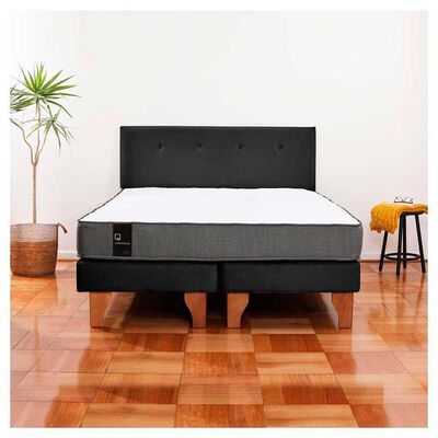 Imagen 1 del producto Cama Europea Latam Home Base Dividida 2 Plazas Zen Best Negro + Respaldo