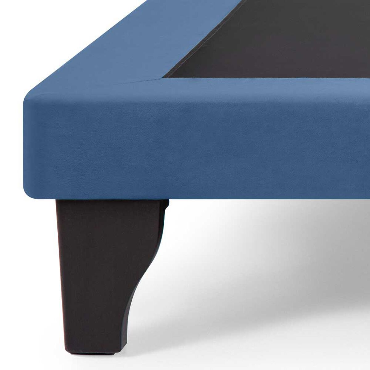 Base Europea Dividida Muebles Cid King Felpa Azul Marino