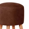 Pouf Vekka Home Nantes Cuero Kentucky Caf&eacute; Moro