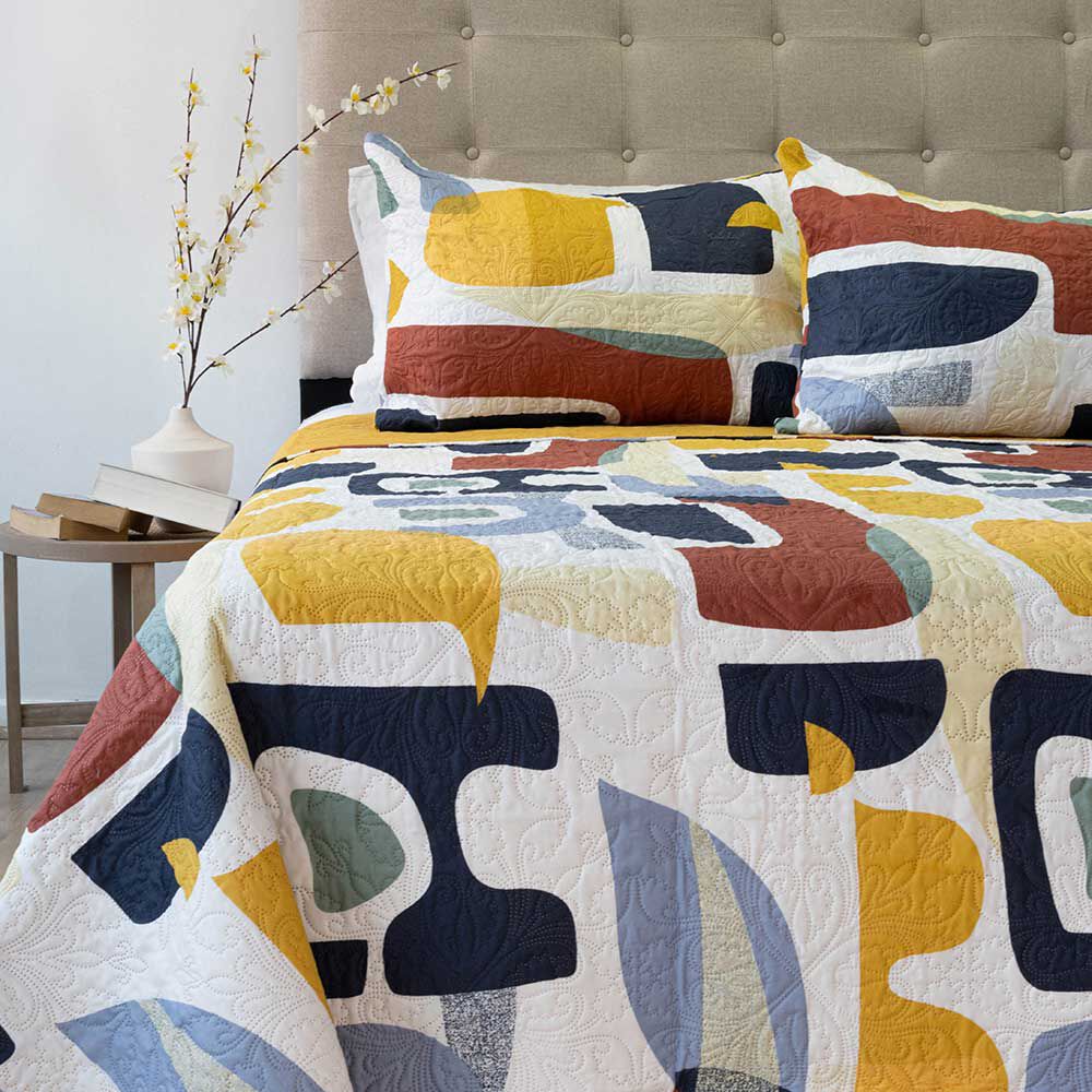 Quilt Doral 2 Plazas Hotpress Origins D16 Estampado