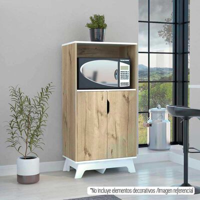 Imagen 1 del producto Mueble para Microondas TuHome Bi Color Duna Blanco 2 Puertas