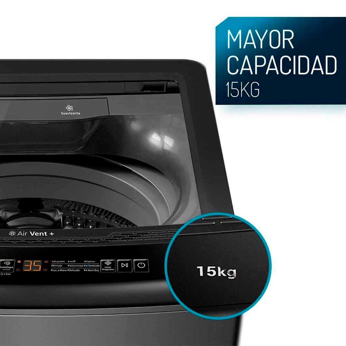 Lavadora Autom&aacute;tica Mabe LMA5120WDGCL0 15 kg.