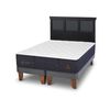 Cama Europea CIC Base Dividida 2 Plazas Grand Premium + Respaldo Torino Negro