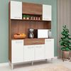 Mueble de Cocina Vekkahome Emi 1 Caj&oacute;n 7 Puertas Caf&eacute;