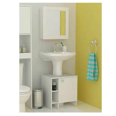Gabinete con Espejo + Mueble para Lavamanos TuHome Luma