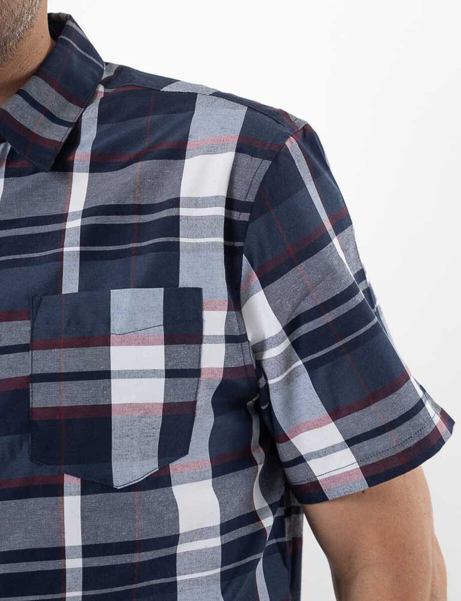 Camisa Tart&aacute;n Manga Corta Hombre Portman Club