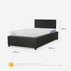 Box Spring CIC 1,5 Plaza Excellence Plus + Respaldo Black