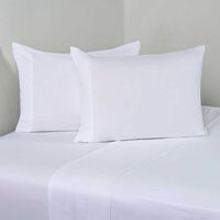 Juego de Sábanas American Family King Liso Prewash Blanco