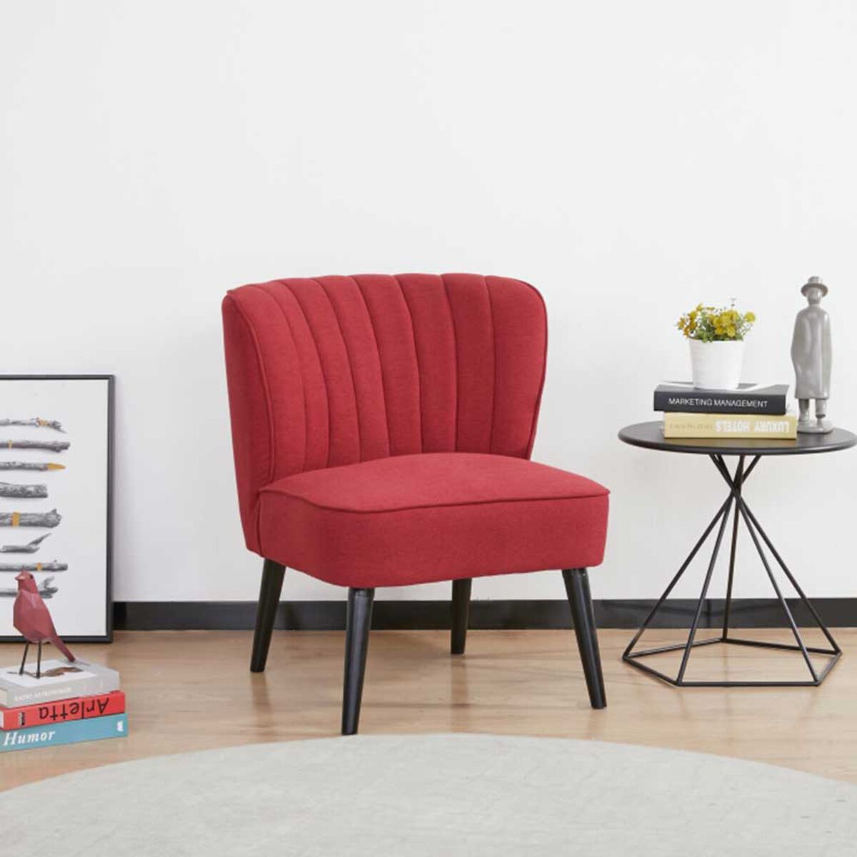 Poltrona Fm Furniture Mailyn Rojo