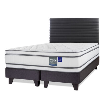 Cama Europea Flex 2 Plazas Majesty + 1 Respaldo