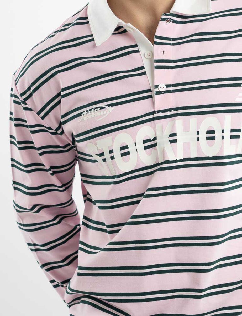 Polera Polo Rayada Manga Larga Hombre Icono