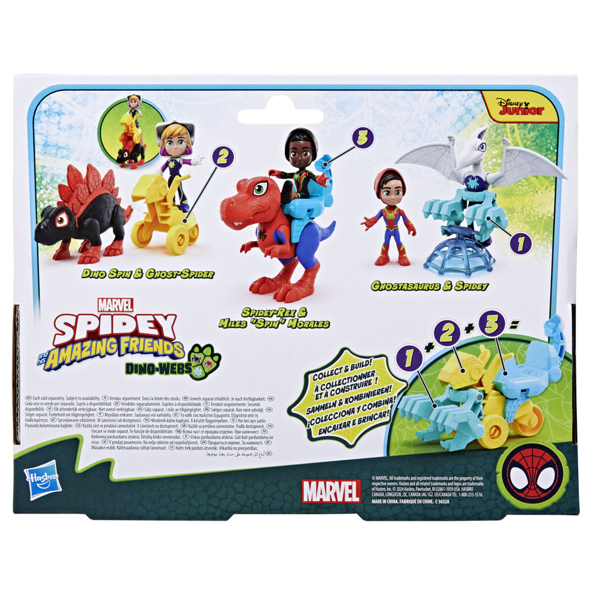 Figura de Acción Spidey & His Amazing Friends Dino-Webs Ghostasaurus & Spidey