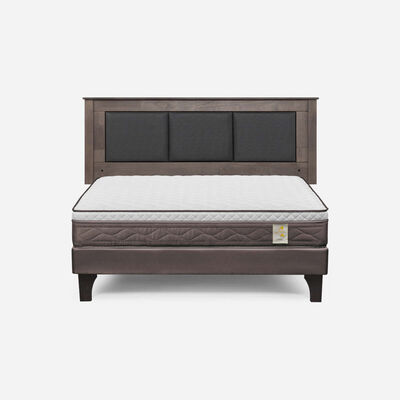 Imagen 1 del producto Combo Cama Europea Rosen 2 Plazas New Style 4 Plus BN + Respaldo Rachel