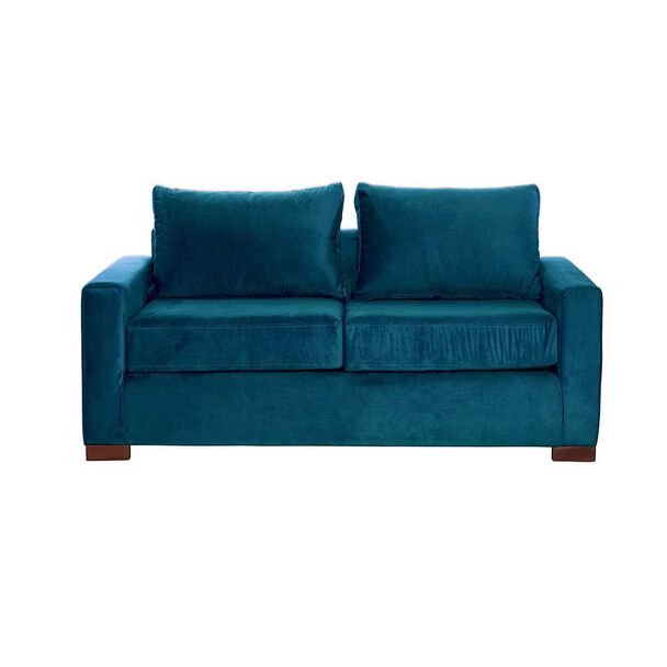 Sofá Latam Home Livorno 2 Cuerpos Azul Petroleo
