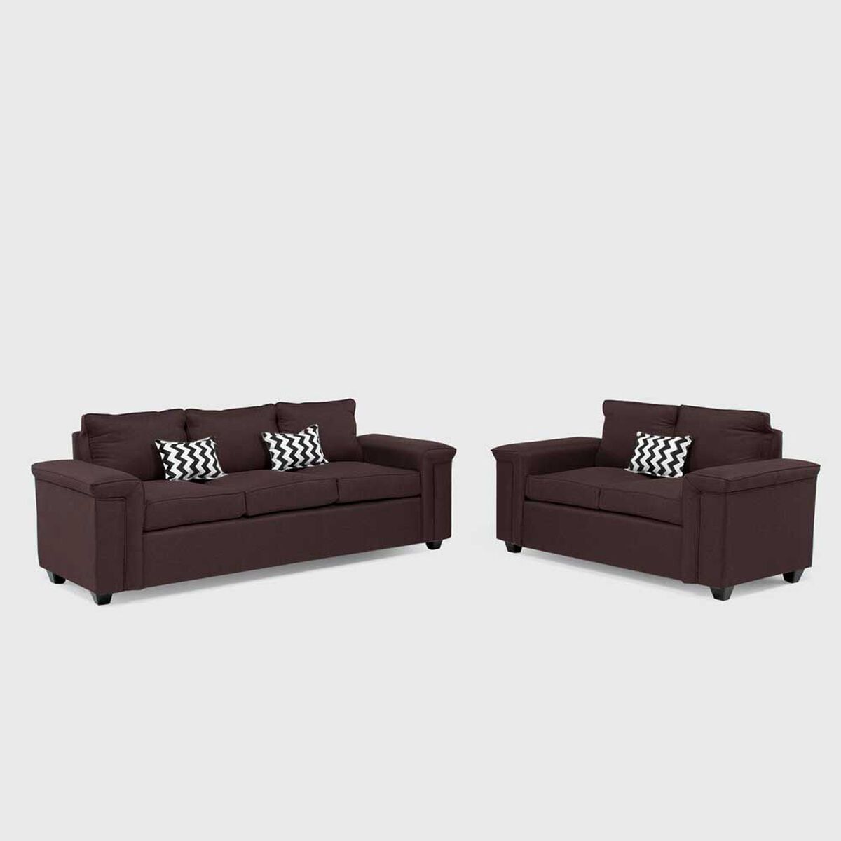 Juegos de Living Mons Sicilia Sof&aacute; 3 Cuerpos + Sof&aacute; 2 Cuerpos Chocolate