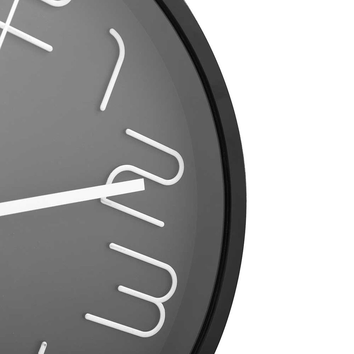 Reloj de Pared Pl&aacute;stico Vgo Circular 30 cm Negro