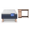 Combo Cama Europea CIC 1 Plaza Excellence Plus + Escritorio Olmo Alpino Nogal Amazónico 1 Puerta 1 Cajón
