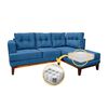 Sofá Seccional Derecho Living Factory Mañio 4 Cuerpos Azul Petróleo