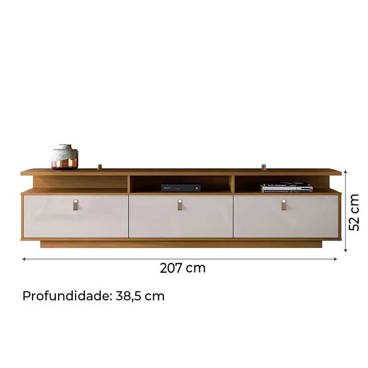 Rack TV Onessta Marroco Tauari Off White Hasta 75"