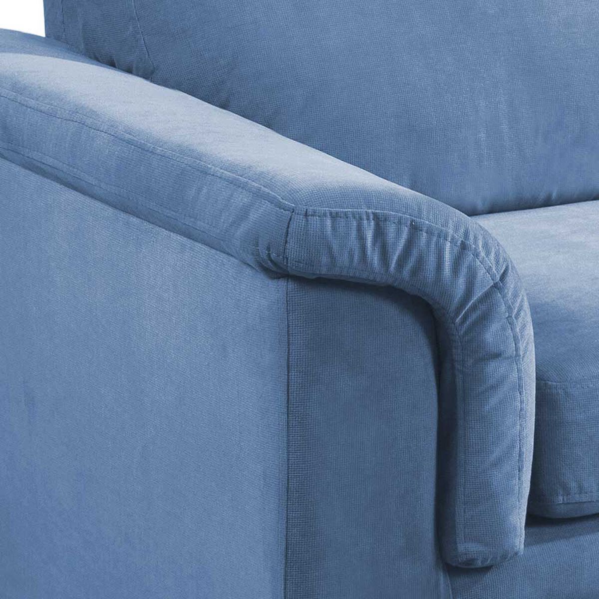 Juego de Living Latam Home Ancona 3 Cuerpos + Sofá 2 Cuerpos Azul Petróleo