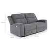 Sofá Reclinable Eléctrico Daniels SETKM807RLS 5 Cuerpos Gris