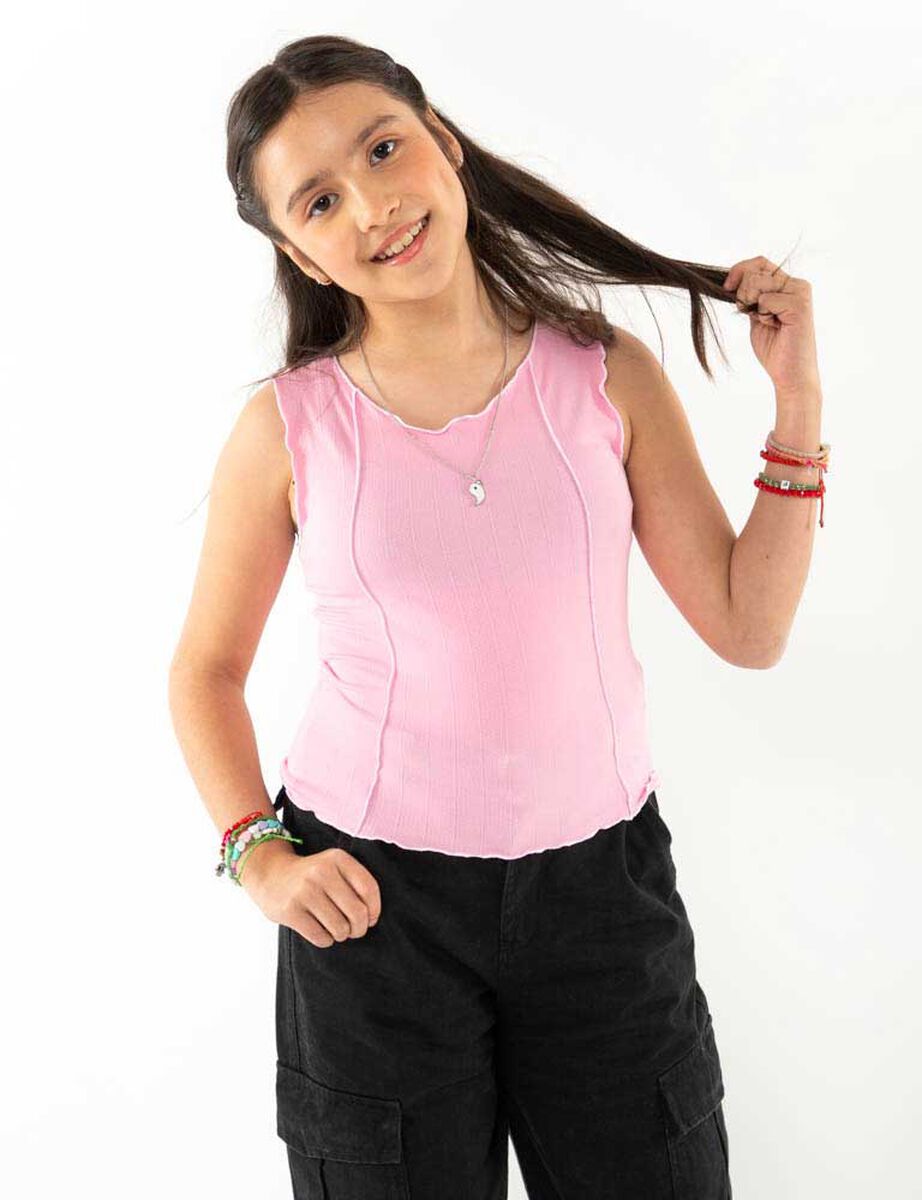 Polera Sin Mangas de Algodón Niña Mila