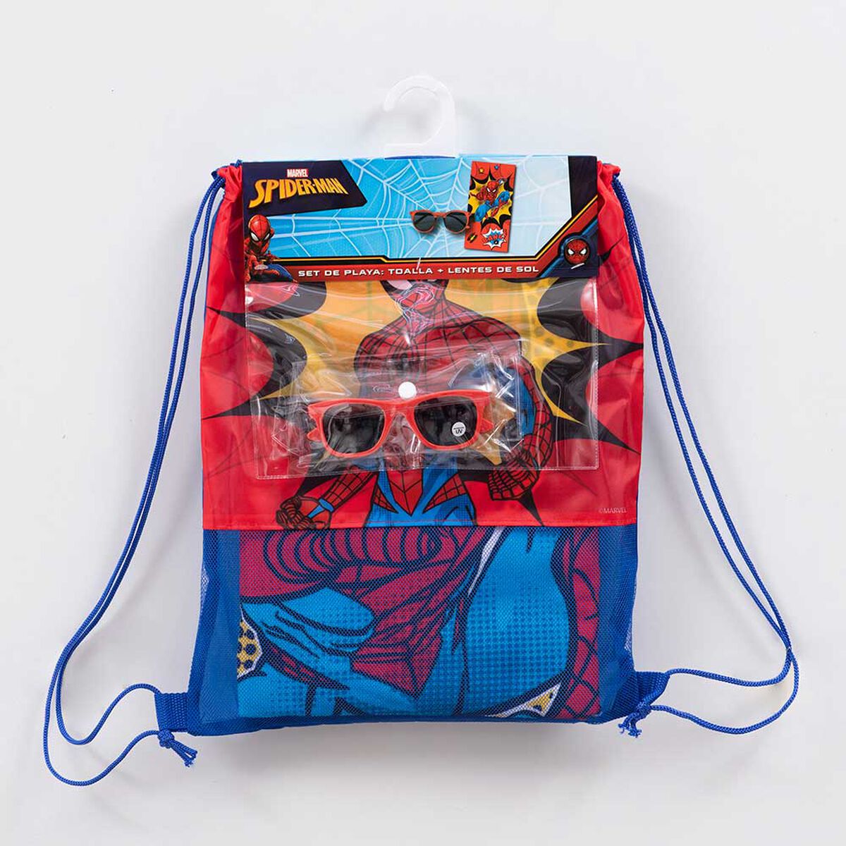 Toalla de Playa Infantil + Lente de Sol Spiderman Bang 70 x 140 cm