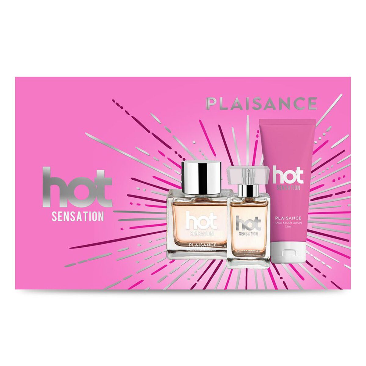 Set Perfume Plaisance Mujer Hot Sensation Edp Hand & Body Lotion
