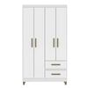 Cl&oacute;set Vekkahome Lisboa 4 Puertas 2 Cajones Blanco