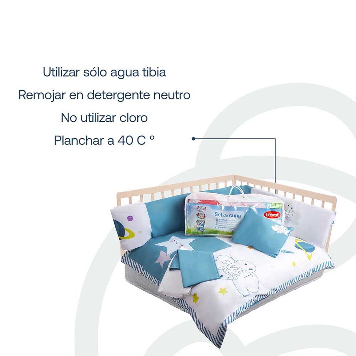 Set cuna Espacial 5PCs Bebesit