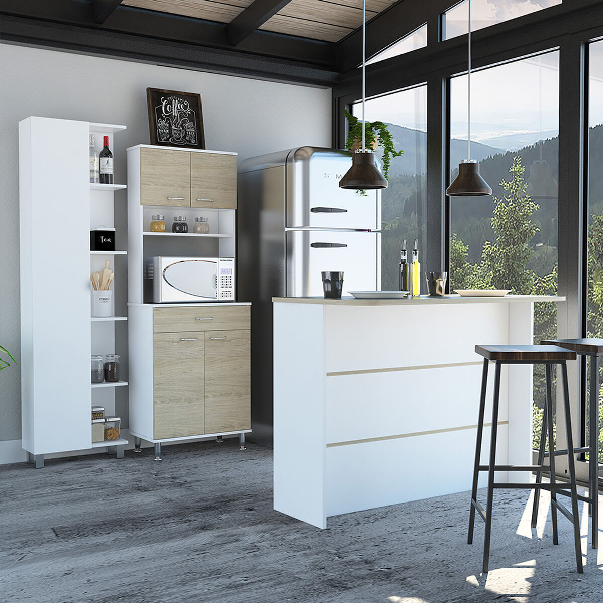 Combo Mueble + Barra Auxiliar + Optimizador TuHome Kitchen