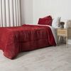 Plumón Corduroy Coral Sherpa Mashini 2 Plazas Liso Rojo