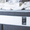 Cama Europea Titanium New Super King + Respaldo Design Gris