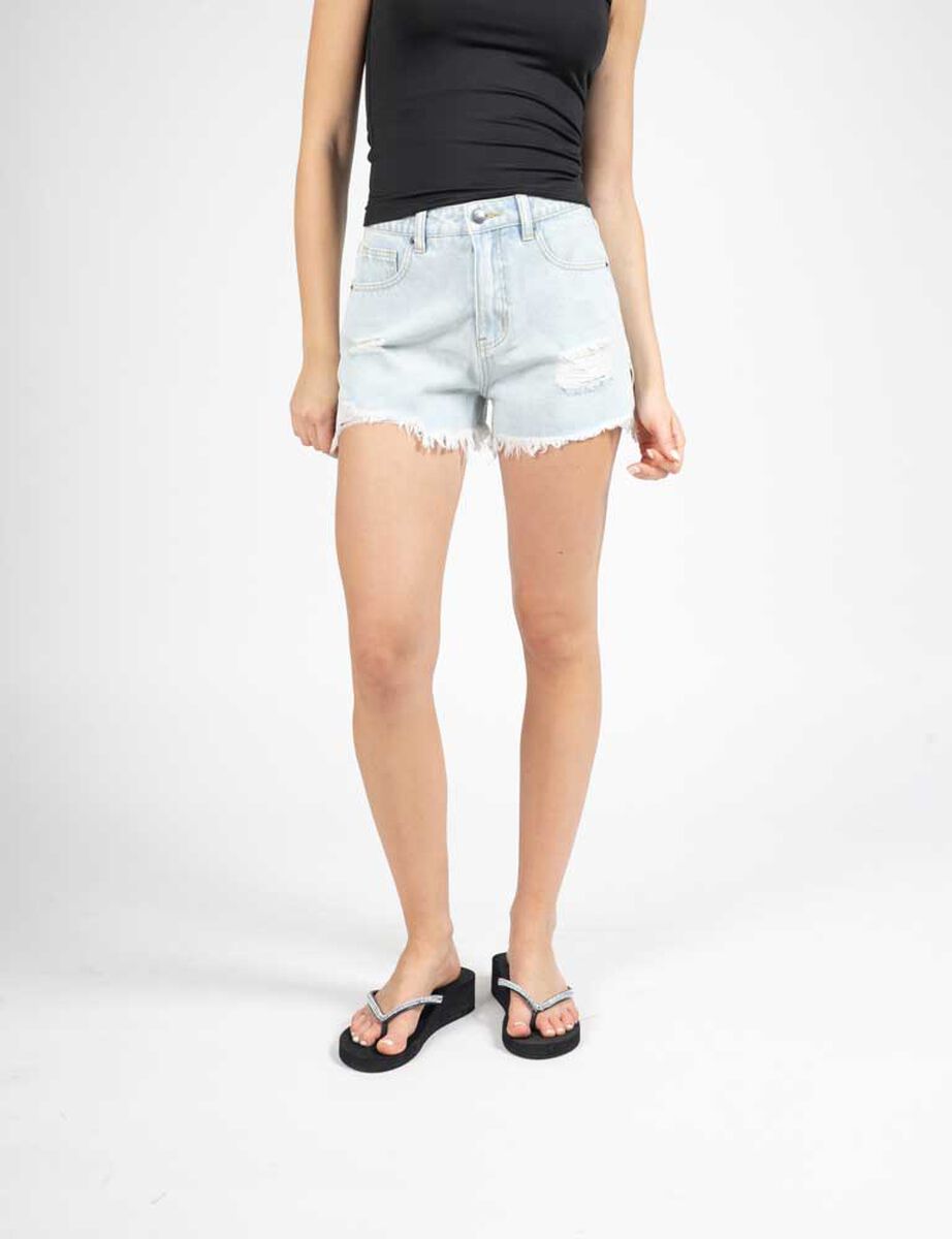 Short Mini Mom Roturas Mujer Icono