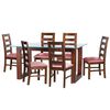 Juego de Comedor Latam Home Pamplona Salamanca 6 Sillas PU Rojo