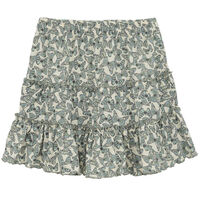 Falda Flores Niña Chess Crudo