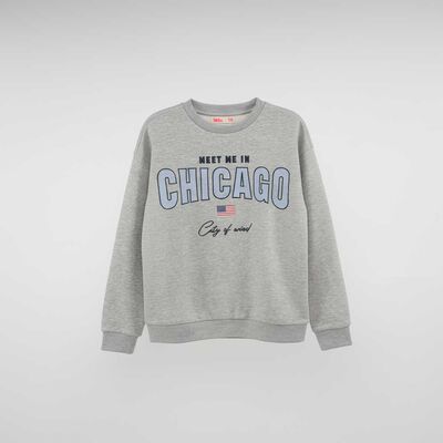 Imagen 2 del producto Polerón Niña Mila Gris, Negro, Rosa