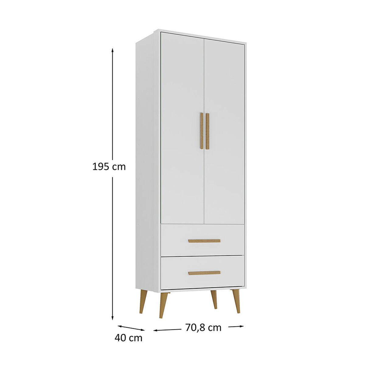 Closet Di Poretti Design Encanto 2 Cajones 2 Puertas Blanco