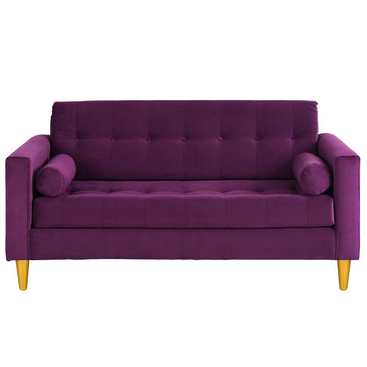 Sofá Bodevir Retro Felpa 01 3 Cuerpos Morado