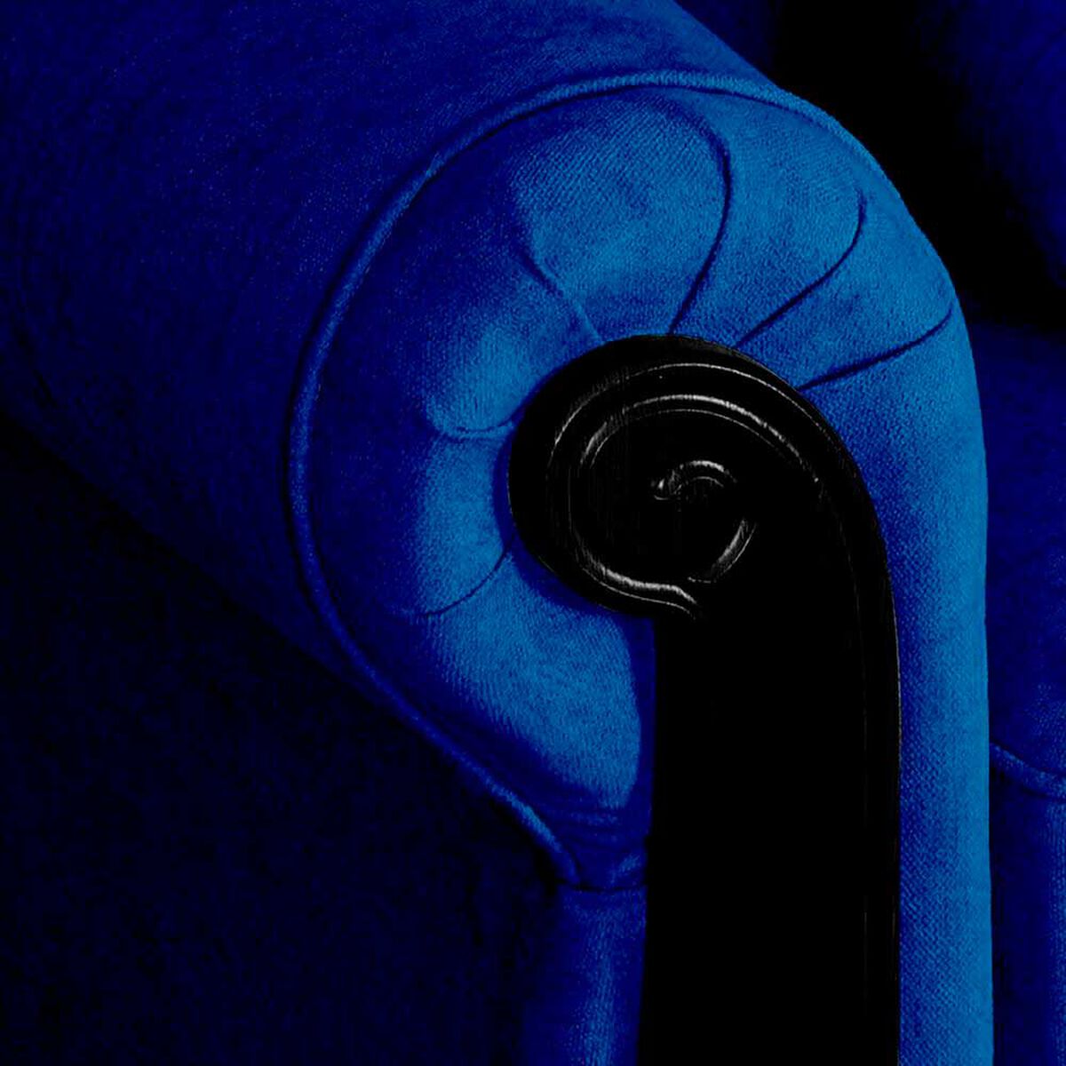 Juego de Living Elegant Michigan + Sitiales Tela 5 Cuerpos Azul