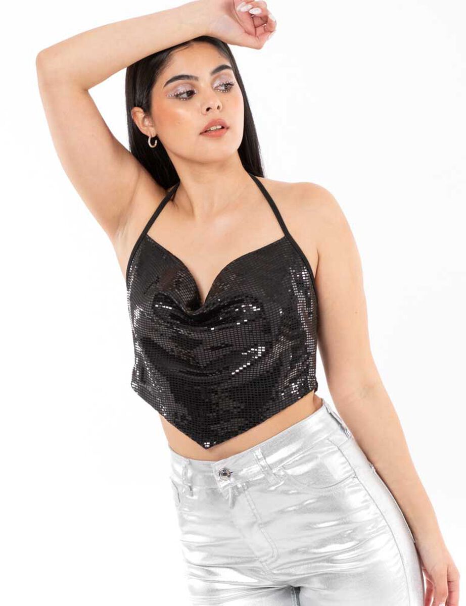 Polera Crop Sin Mangas Mujer Icono